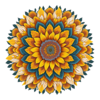 mandala diseño, vistoso mándala, floral mandala diseño, ai generado png