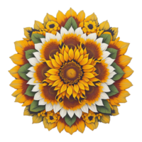 mandala diseño, vistoso mándala, floral mandala diseño, ai generado png