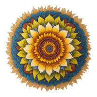 mandala diseño, vistoso mándala, floral mandala diseño, ai generado png