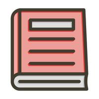 Book Vector Thick Line Filled Colors Icon For Personal And Commercial Use.