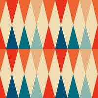 Vintage aesthetic pattern with triangles in the style of the 70s and 60 photo