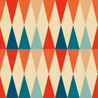 Vintage aesthetic pattern with triangles in the style of the 70s and 60 photo