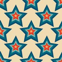 Christmas stars seamless pattern. Vintage retro pattern with stars photo