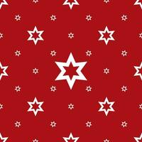 Seamless pattern of white stars on a red background photo