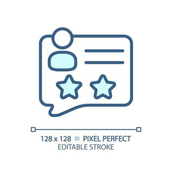 usuario clasificación píxel Perfecto rgb color icono. rango de red cliente. cliente ocupaciones evaluación. personal evaluación. aislado vector ilustración. sencillo lleno línea dibujo. editable carrera