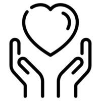 Care and Compassion Icon vector