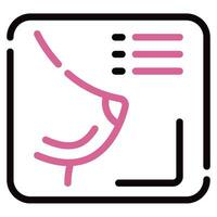 Mammogram Screening Icon vector