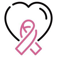 Pink Hope Heart Icon vector