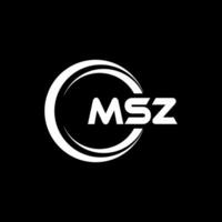 MSZ Logo Design, Inspiration for a Unique Identity. Modern Elegance and Creative Design. Watermark Your Success with the Striking this Logo. vector