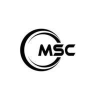 msc logo diseño, inspiración para un único identidad. moderno elegancia y creativo diseño. filigrana tu éxito con el sorprendentes esta logo. vector