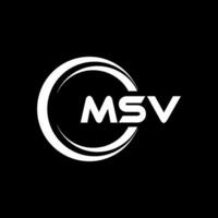 MSV Logo Design, Inspiration for a Unique Identity. Modern Elegance and Creative Design. Watermark Your Success with the Striking this Logo. vector