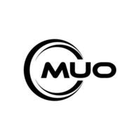 MUO Logo Design, Inspiration for a Unique Identity. Modern Elegance and Creative Design. Watermark Your Success with the Striking this Logo. vector