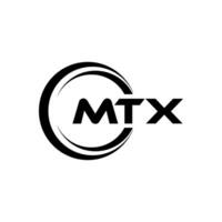 mtx logo diseño, inspiración para un único identidad. moderno elegancia y creativo diseño. filigrana tu éxito con el sorprendentes esta logo. vector