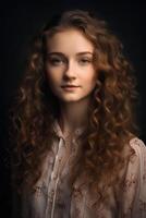 portrait of a European woman in simple rustic clothes on a field background, , natural photo, soft light, art photo