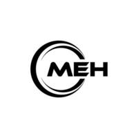 MEH Logo Design, Inspiration for a Unique Identity. Modern Elegance and Creative Design. Watermark Your Success with the Striking this Logo. vector