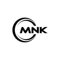 mnk logo diseño, inspiración para un único identidad. moderno elegancia y creativo diseño. filigrana tu éxito con el sorprendentes esta logo. vector