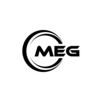 meg logo diseño, inspiración para un único identidad. moderno elegancia y creativo diseño. filigrana tu éxito con el sorprendentes esta logo. vector