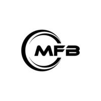 mfb logo diseño, inspiración para un único identidad. moderno elegancia y creativo diseño. filigrana tu éxito con el sorprendentes esta logo. vector