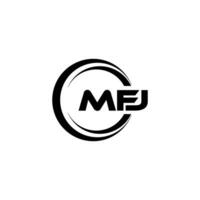 mfj logo diseño, inspiración para un único identidad. moderno elegancia y creativo diseño. filigrana tu éxito con el sorprendentes esta logo. vector