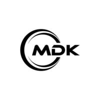 MDK Logo Design, Inspiration for a Unique Identity. Modern Elegance and Creative Design. Watermark Your Success with the Striking this Logo. vector