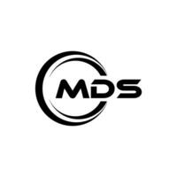 MDS Logo Design, Inspiration for a Unique Identity. Modern Elegance and Creative Design. Watermark Your Success with the Striking this Logo. vector