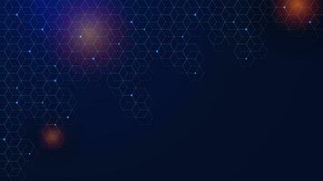 Abstract modern scientific background with hexagons patter for molecular structure. Big data visualization, Chemistry, Medical innovation, Science and Technology Background. Vector illustration.