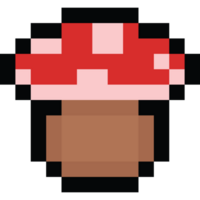 pixel art rouge champignon icône png