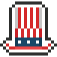 Pixel Kunst USA Hut Symbol png