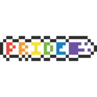 pixel kunst trots regenboog tekst png