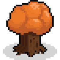 pixel arte autunno corto albero png