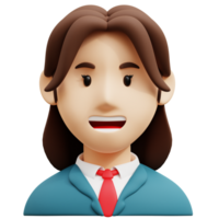 o negócio mulher 3d avatar personagem ilustrações png