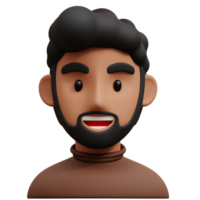 África cara 3d avatar personagem ilustrações png