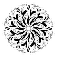 Black tribal mandala element illustration design. Perfect for tattoos, icons, background elements and wallpapers, stickers png