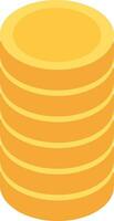 US Cash Money Gold Coins Stack vector