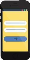 sitio web móvil solicitud teléfono inteligente vector