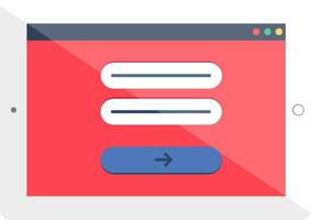 Authorization Menu Interface Of Entering Password vector