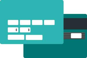 Secure Plastic Bank Cards Set vector