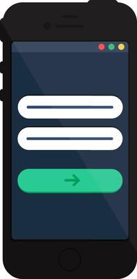 Smartphone Web Page Menu On Screen