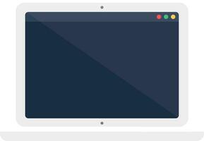 blanco ordenador portátil con monitor lcd apagado vector