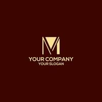 MV simple logo design vector