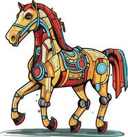 personaje de dibujos animados de caballos vector