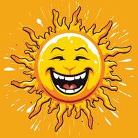 logo of smiling sun vector