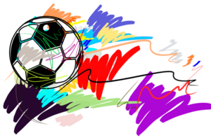 bolas futebol esporte arte e escova golpes estilo png
