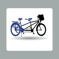 Bike icon, Bicycle icon on a flat button vector. vector