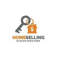 Home selling logo design vector illustration