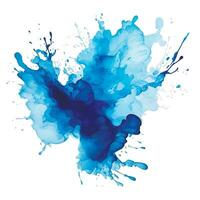 Abstract watercolor blotch of blue color on a white background vector