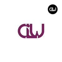 Letter CLW Monogram Logo Design vector
