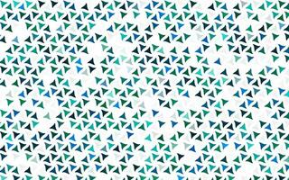 azul claro, textura transparente de vector verde en estilo triangular.
