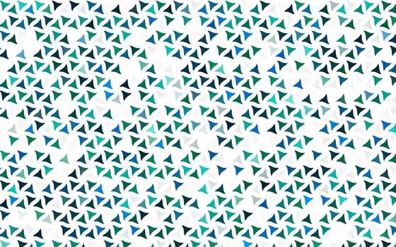 azul claro, textura transparente de vector verde en estilo triangular.