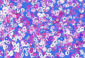 Light Pink, Blue vector cover with spots.